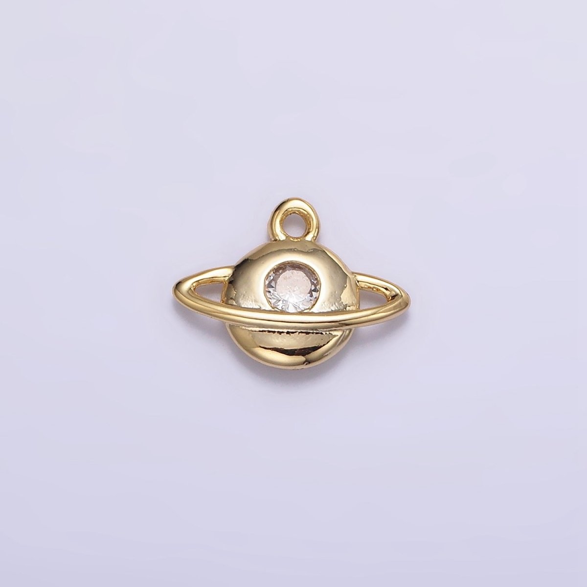 16K Gold Filled Planet Saturn Celestial Space Add-On Charm | N-961 - DLUXCA