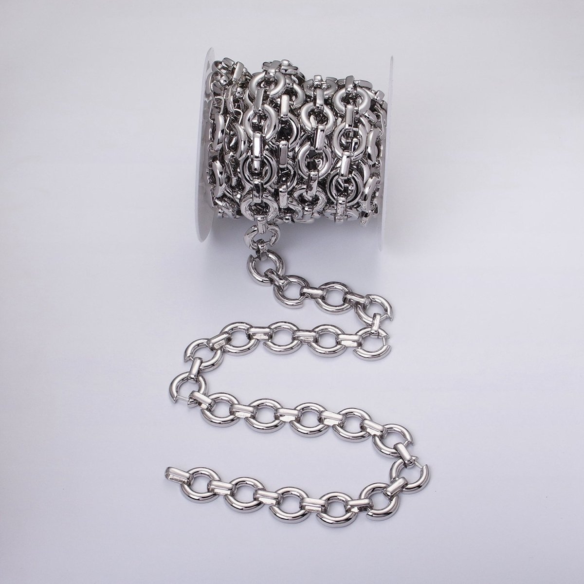 16K Gold Filled Round Cable Chain Chain, Silver Unique Chain by Yard for Jewelry Making Supply | ROLL-1317 ROLL-1318 Clearance Pricing - DLUXCA