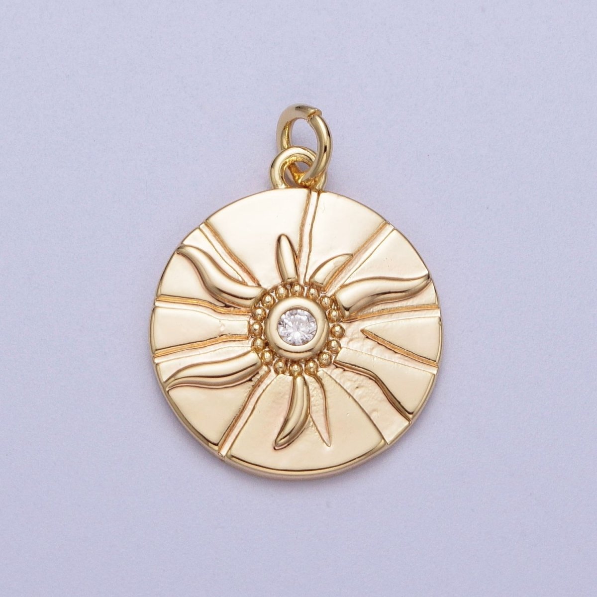 16K Gold Filled sun charm Dainty Bohemian sun charm for bracelet necklace pendant | A-154 - DLUXCA