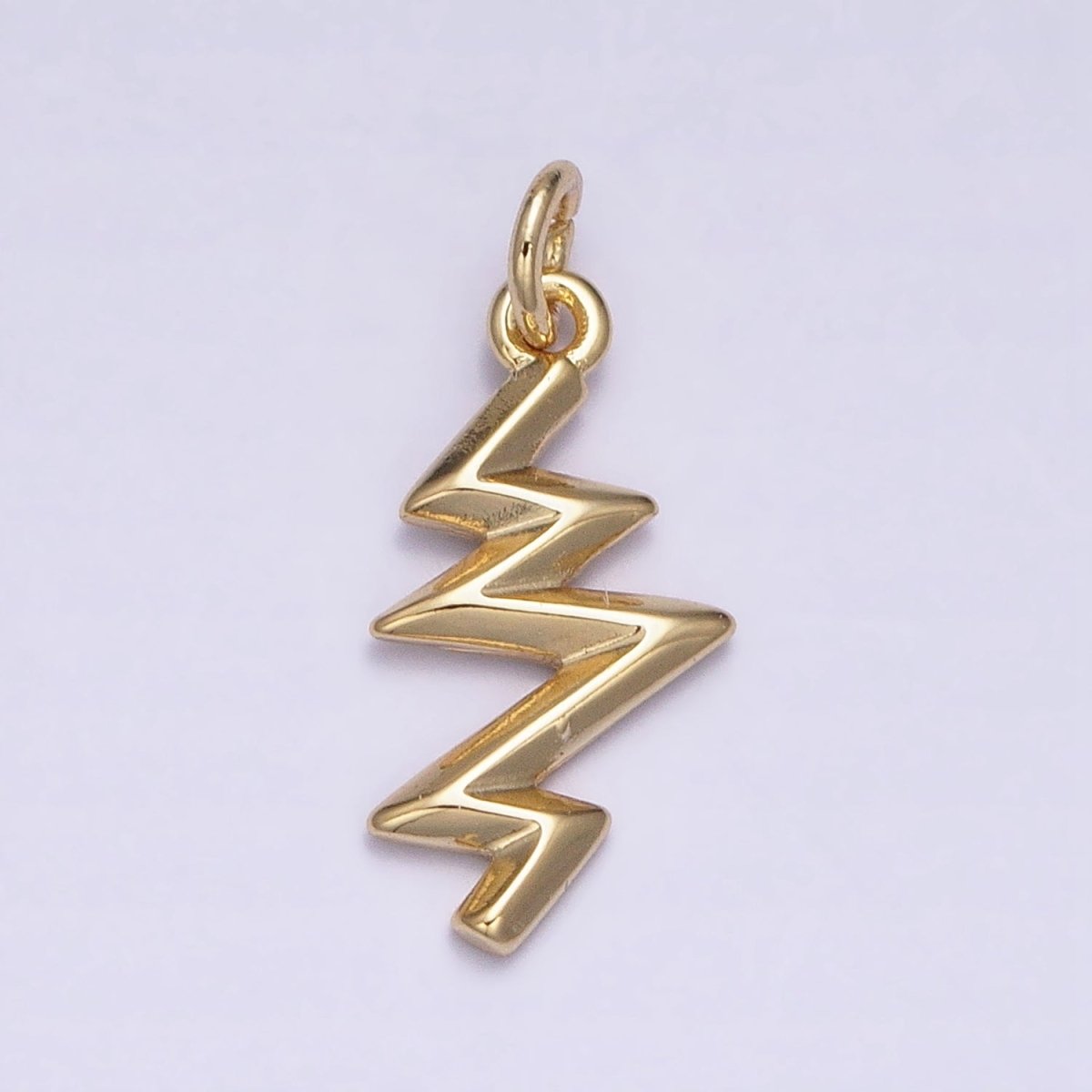 16K Gold Filled Zig Zag Lightning Geometric Add-On Charm | AC1154 - DLUXCA