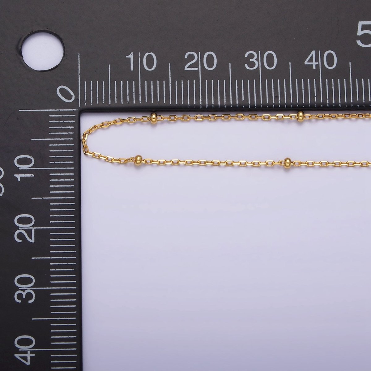 16K Gold Vermeil S925 Sterling Silver 1.5mm Dainty Satellite 15.5 Inch Choker Chain Necklace | WA-1947 - DLUXCA