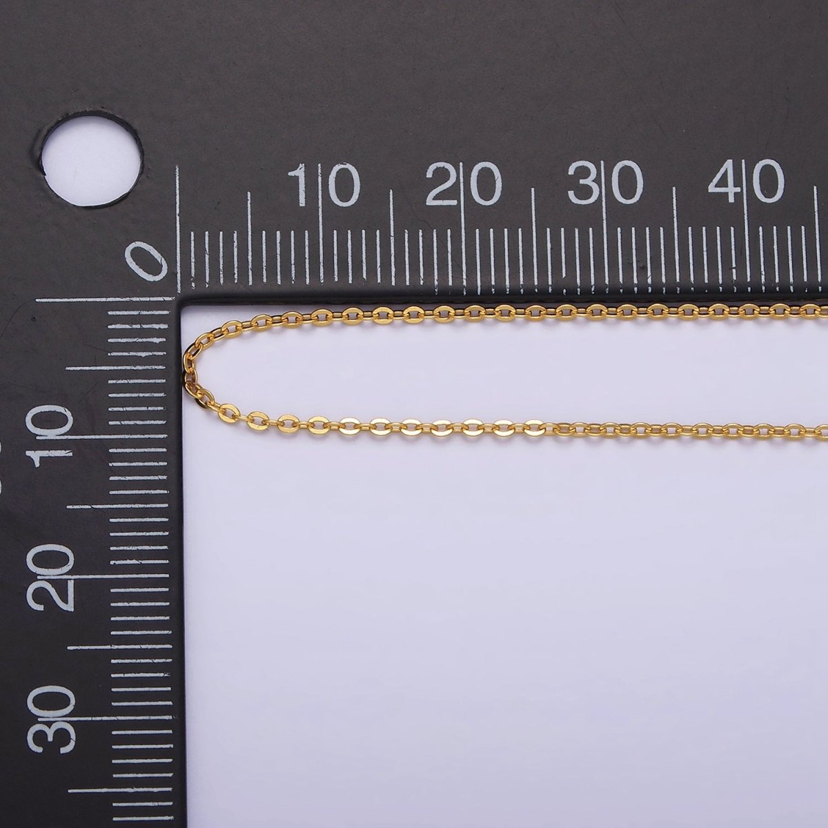 16K Gold Vermeil S925 Sterling Silver 1mm Dainty Cable 15.5 Inch Chain Necklace | WA-1957 Clearance Pricing - DLUXCA