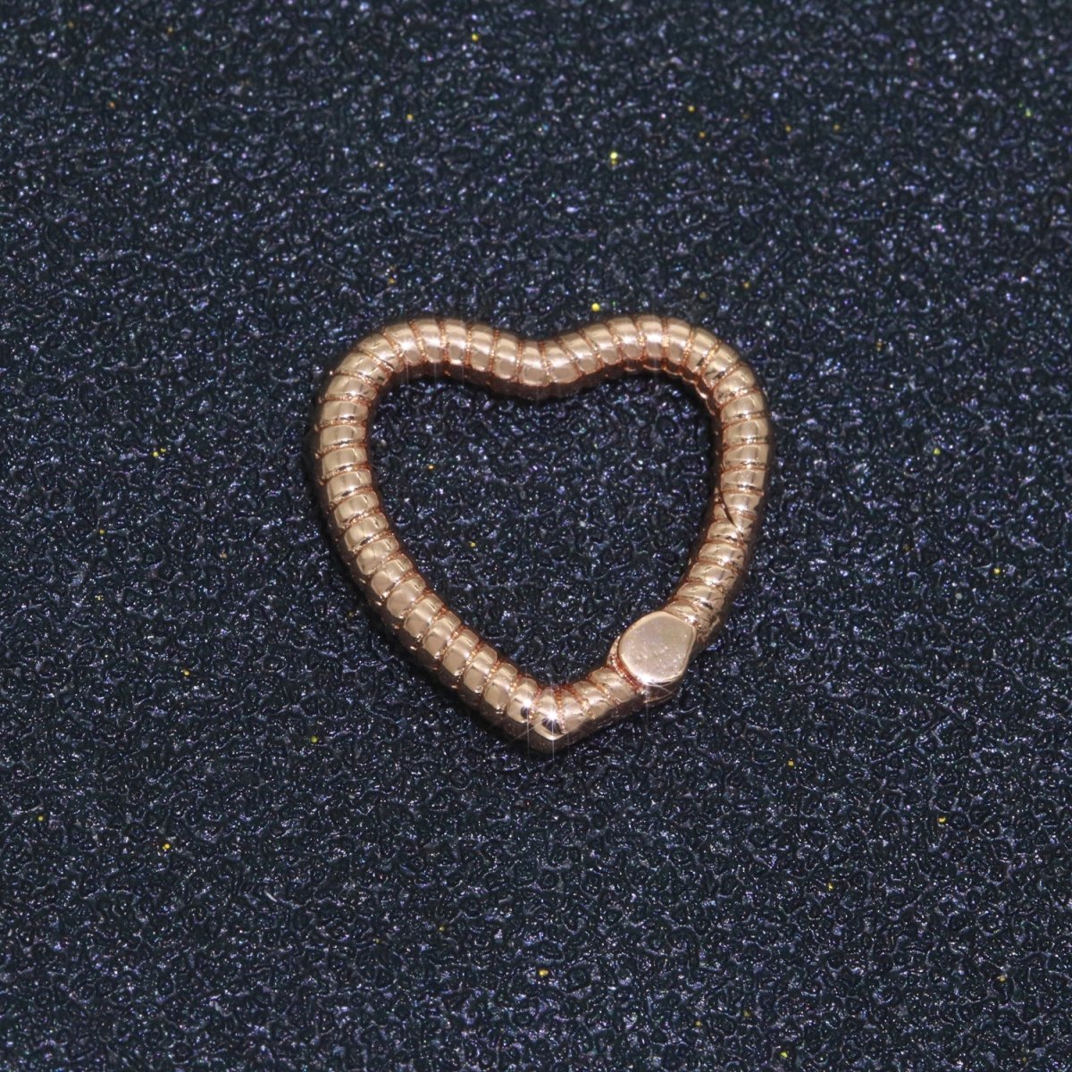 16mm Heart Gold Spring Buckle Metal Snap Clasp Spring gate ring, Trigger Round Ring, Snap Clasp Hook for Jewelry Supply L-454~L-456 - DLUXCA