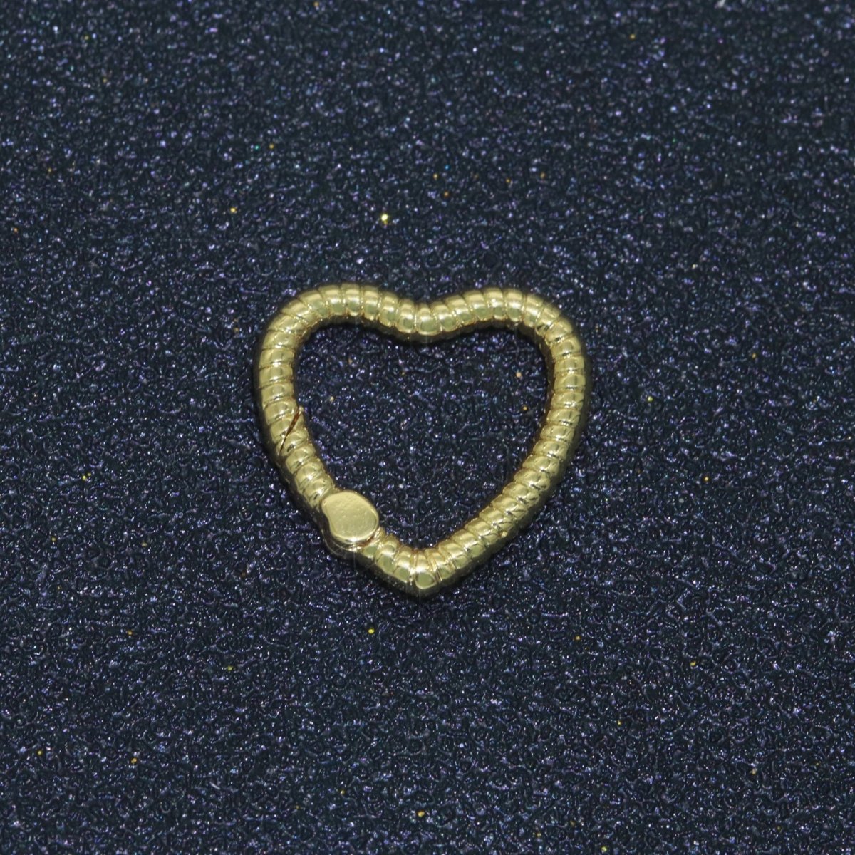 16mm Heart Gold Spring Buckle Metal Snap Clasp Spring gate ring, Trigger Round Ring, Snap Clasp Hook for Jewelry Supply L-454~L-456 - DLUXCA