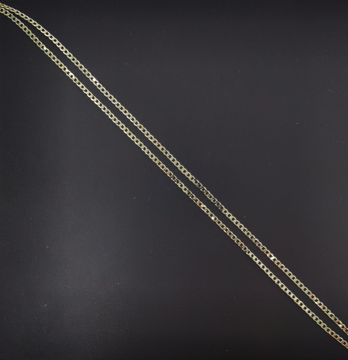 17.5 Inch Miami Cuban Curb Chain Gold Filled Dainty Curb Chain Necklace 1.8mm width | WA-1746 Clearance Pricing - DLUXCA