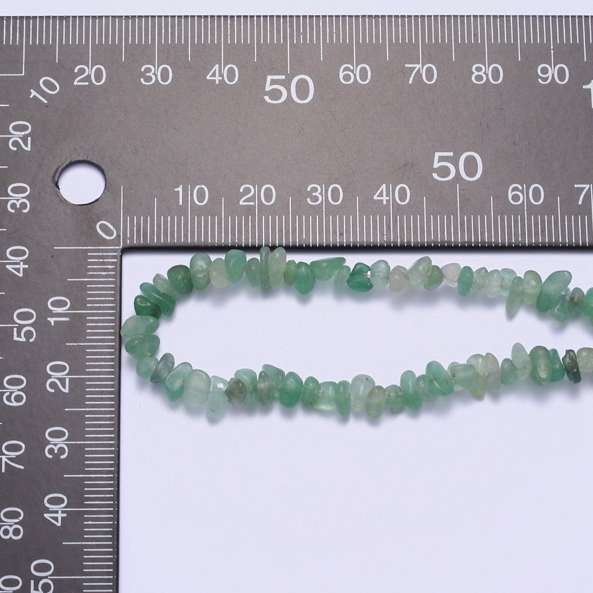 17.5 Inch Natural Green Aventurine Crystal Stone Bead Necklace with 2" Extender | WA-643 Clearance Pricing - DLUXCA