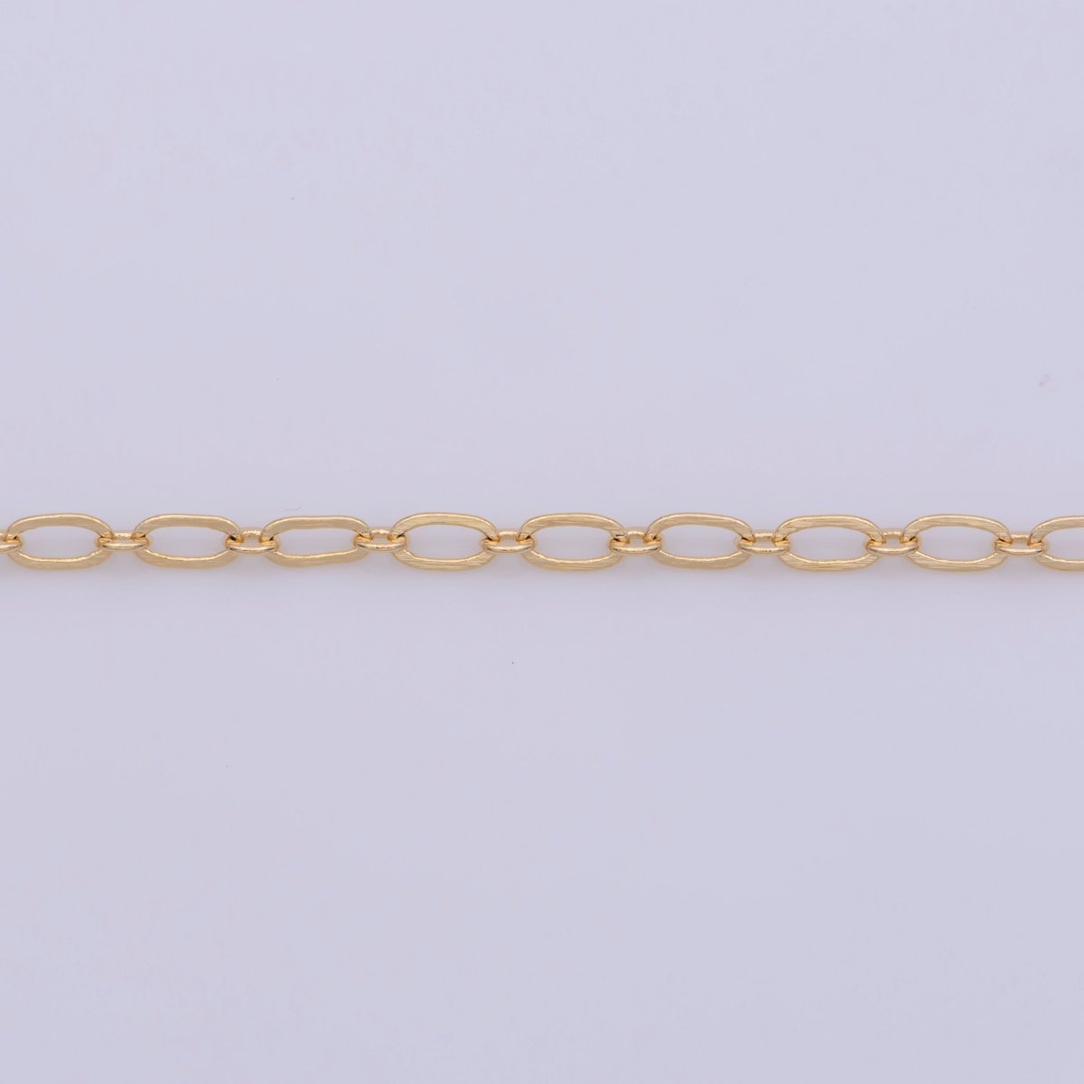 17.5 inch Rolo Chain Necklace, 18K Gold Plated Rolo Finished Chain Necklace For Jewelry Making, Dainty 2.5mm Rolo Necklace w/ Spring Ring | CN-367 - DLUXCA