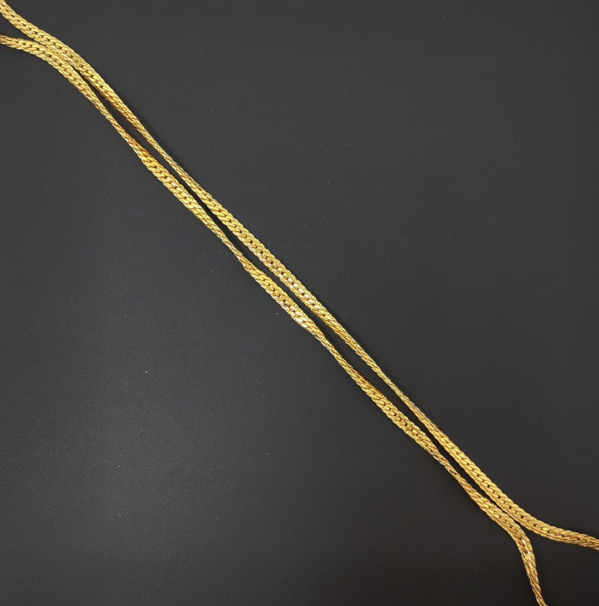 17.7" 24K Gold Filled Herringbone Necklace, 2.3mm In Width, w/ Lobster Clasps | CN-526 - DLUXCA