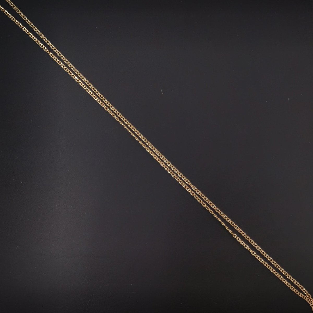 17.7 inch Anchor Chain Necklace, 18K Gold Plated Finished Chain Necklace For Jewelry Making, Dainty 1.5mm Anchor Necklace w/ Lobster Clasps | CN-591 Clearance Pricing - DLUXCA