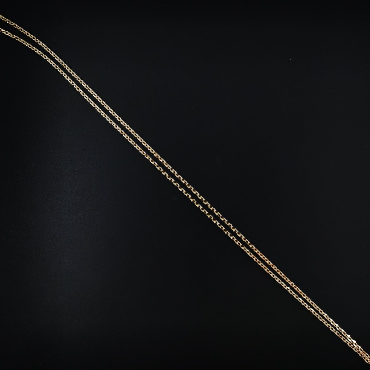 17.7'' Ready to Use 18K Gold Filled Thin Rolo Necklace Chain, Layering Rolo Chain Dainty Necklace, For Pendant Charm Necklace Making | CN-575 - DLUXCA