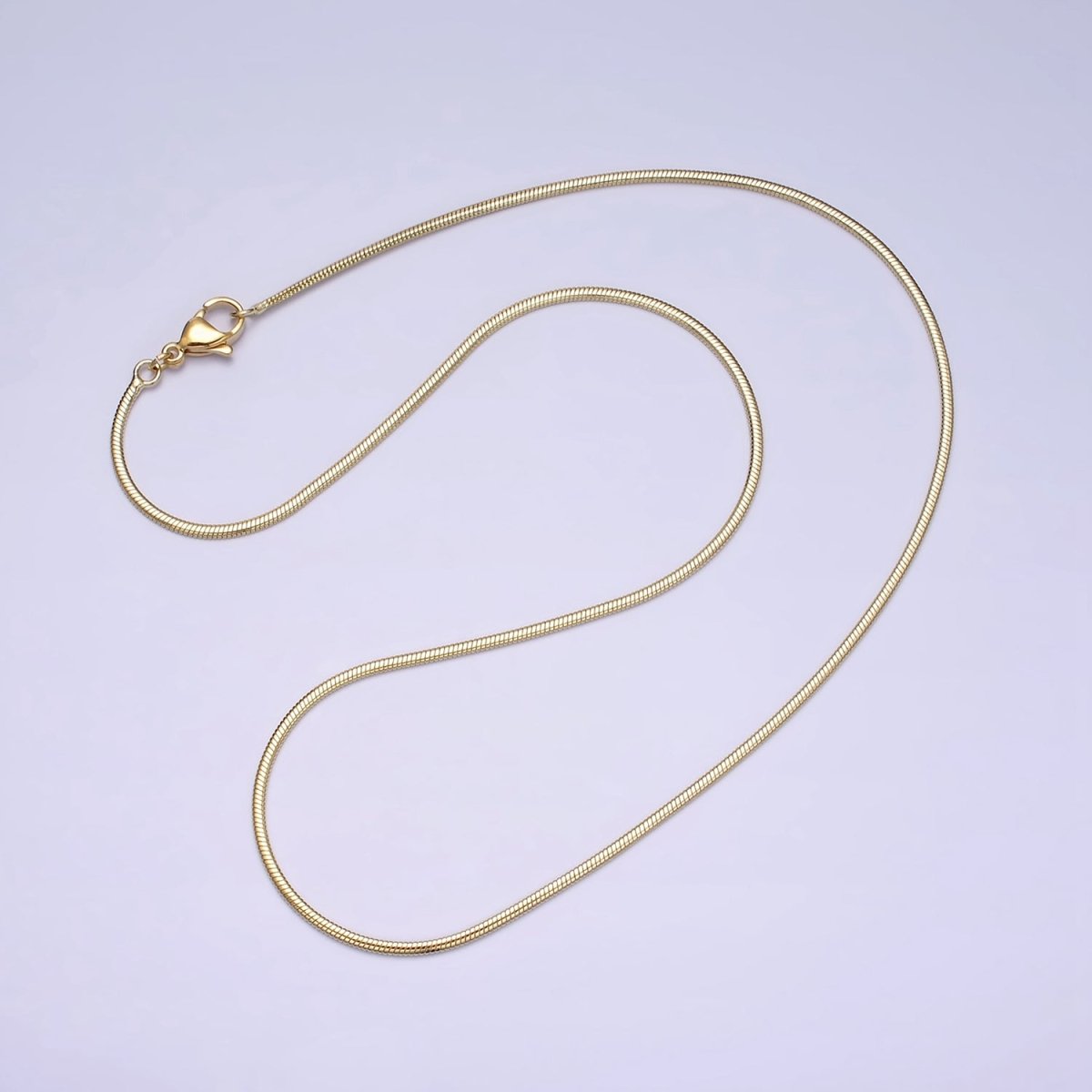 1.7mm Dainty Cocoon 18 Inch Minimalist Layering Chain Necklace | WA-1876 Clearance Pricing - DLUXCA
