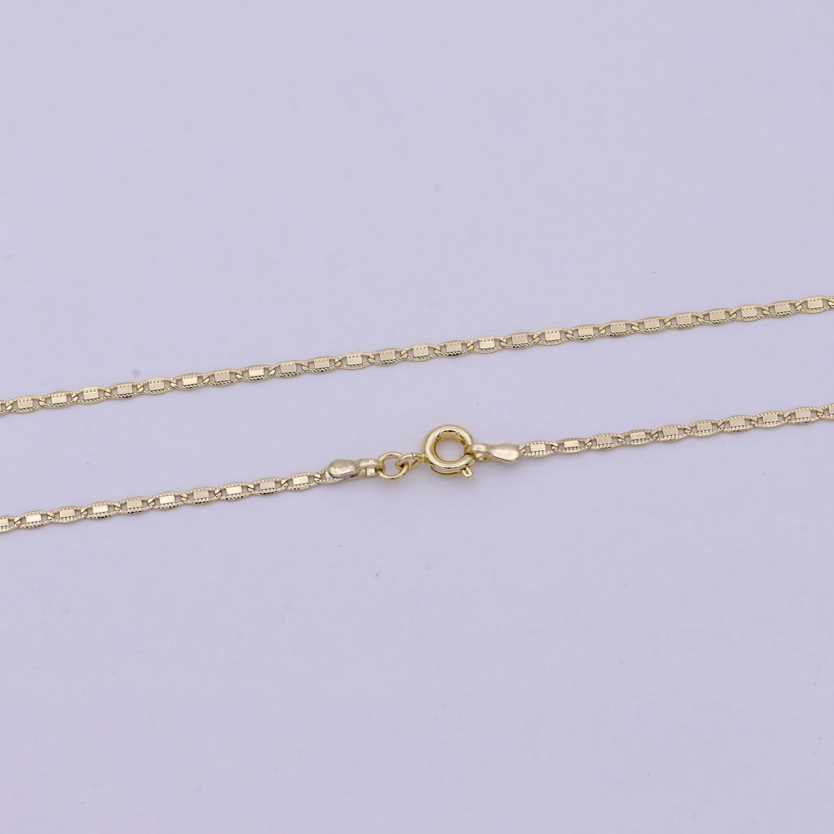 1.7mm Mariner Anchor Link Chain Necklace 14k Gold Filled Necklace 18 inch long | WA-543 Clearance Pricing - DLUXCA