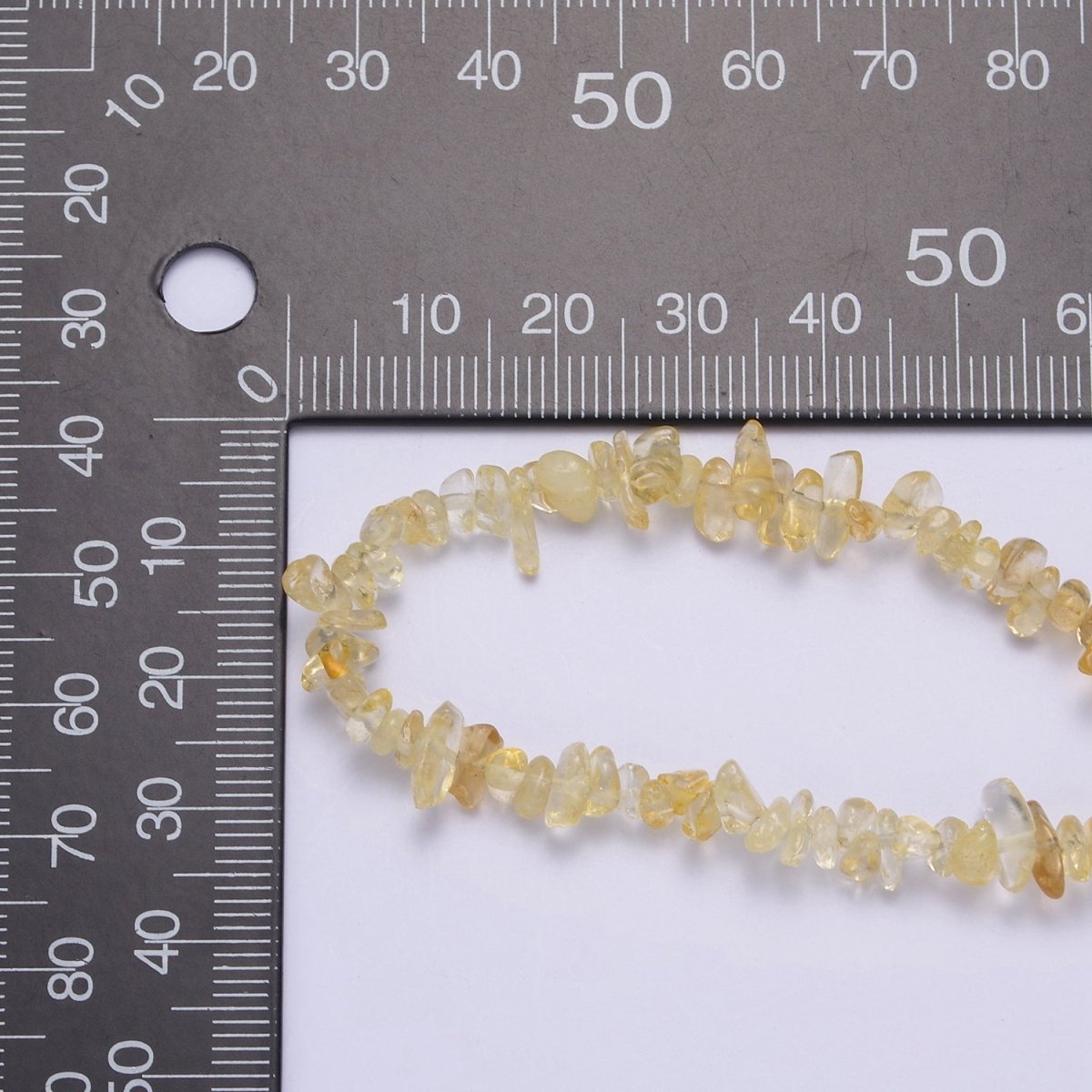 18 Inch Natural Yellow Citrine Crystal Stone Bead Necklace with 2" Extender | WA-635 Clearance Pricing - DLUXCA