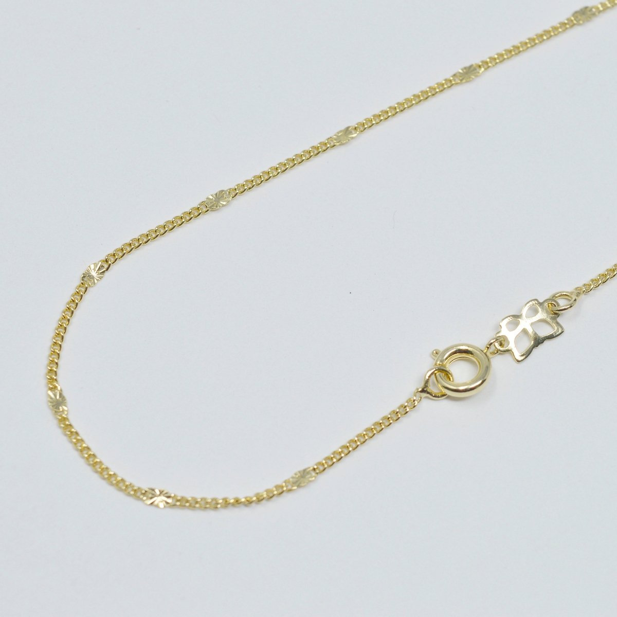 18 inch Singapore Chain Necklace, 14K Gold Plated Singapore Finished Necklace For Jewelry Making, Dainty 2mm Singapore Necklace w/ Spring Ring | CN-958 Clearance Pricing - DLUXCA