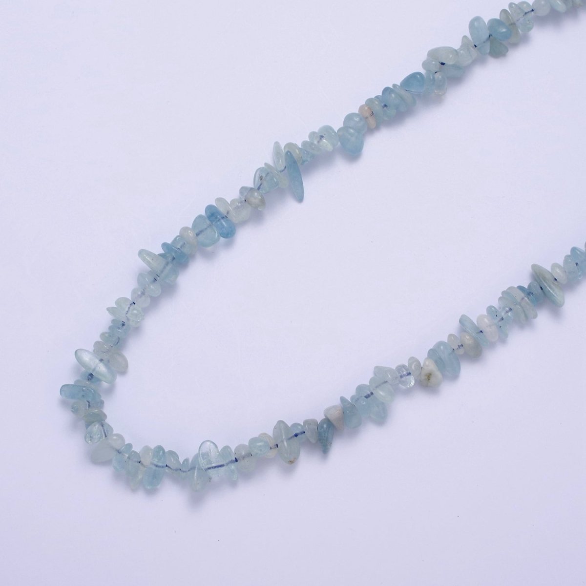 18.2 Inch Natural Blue Apatite Crystal Stone Bead Necklace with 2" Extender | WA-641 Clearance Pricing - DLUXCA