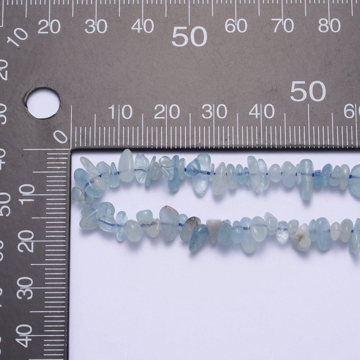 18.2 Inch Natural Blue Apatite Crystal Stone Bead Necklace with 2" Extender | WA-641 Clearance Pricing - DLUXCA