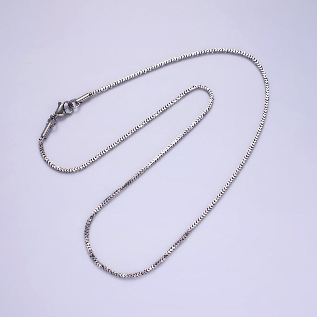 18.5 inch Stainless Steel Herringbone Chain For Wholesale Chains And Jewelry Making Supplies Findings | WA-2113 Clearance Pricing - DLUXCA