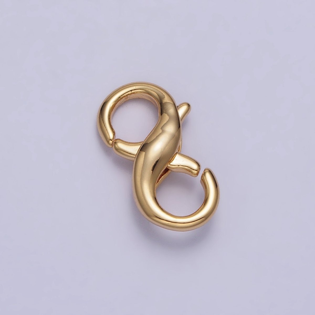 18.5mm Gold Double Lobster Clasps Infinity Jewelry Closure Supply | Z-091 - DLUXCA