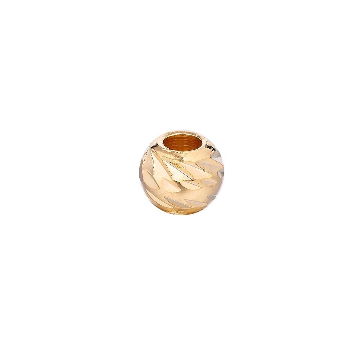 18K Gold Filled 3 mm Round Ball Dome Beads | B-032 - DLUXCA