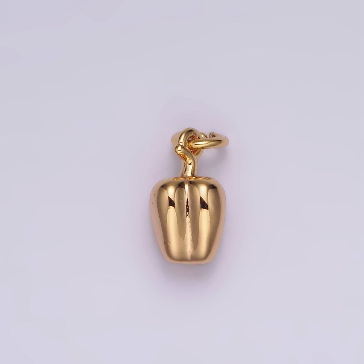 18K Gold Filled 9.5mm Bell Pepper Fruit Puffed Add-On Charm | N1685 - DLUXCA