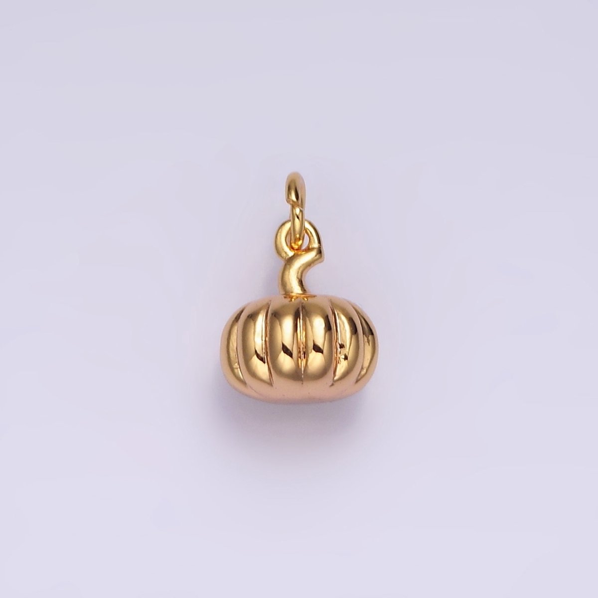 18K Gold Filled 9mm Pumpkin Fruit Puffed Add-On Charm | N-1760 W-481 - DLUXCA