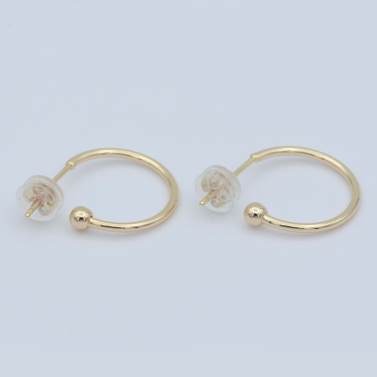 18k Gold Filled C shape Hoop Earring | K-022 - DLUXCA