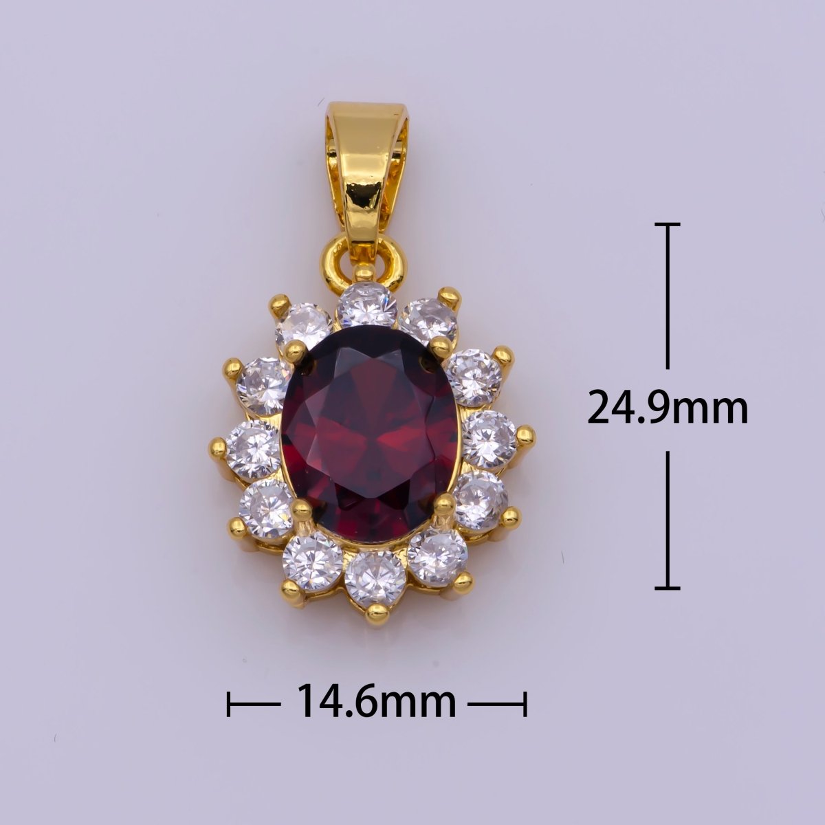 美品★ゆらきらトパーズチャーム 18K Gold Filled Charm, Multi-Colored Sun Cubic Zirconia