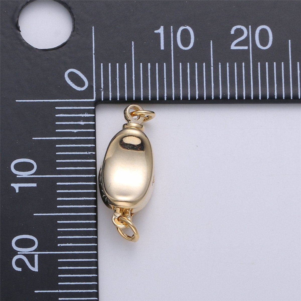 18k gold filled clasps, push in closure clasp jewelry findings for necklace making supply 19x7mm K-036 K-279 - DLUXCA