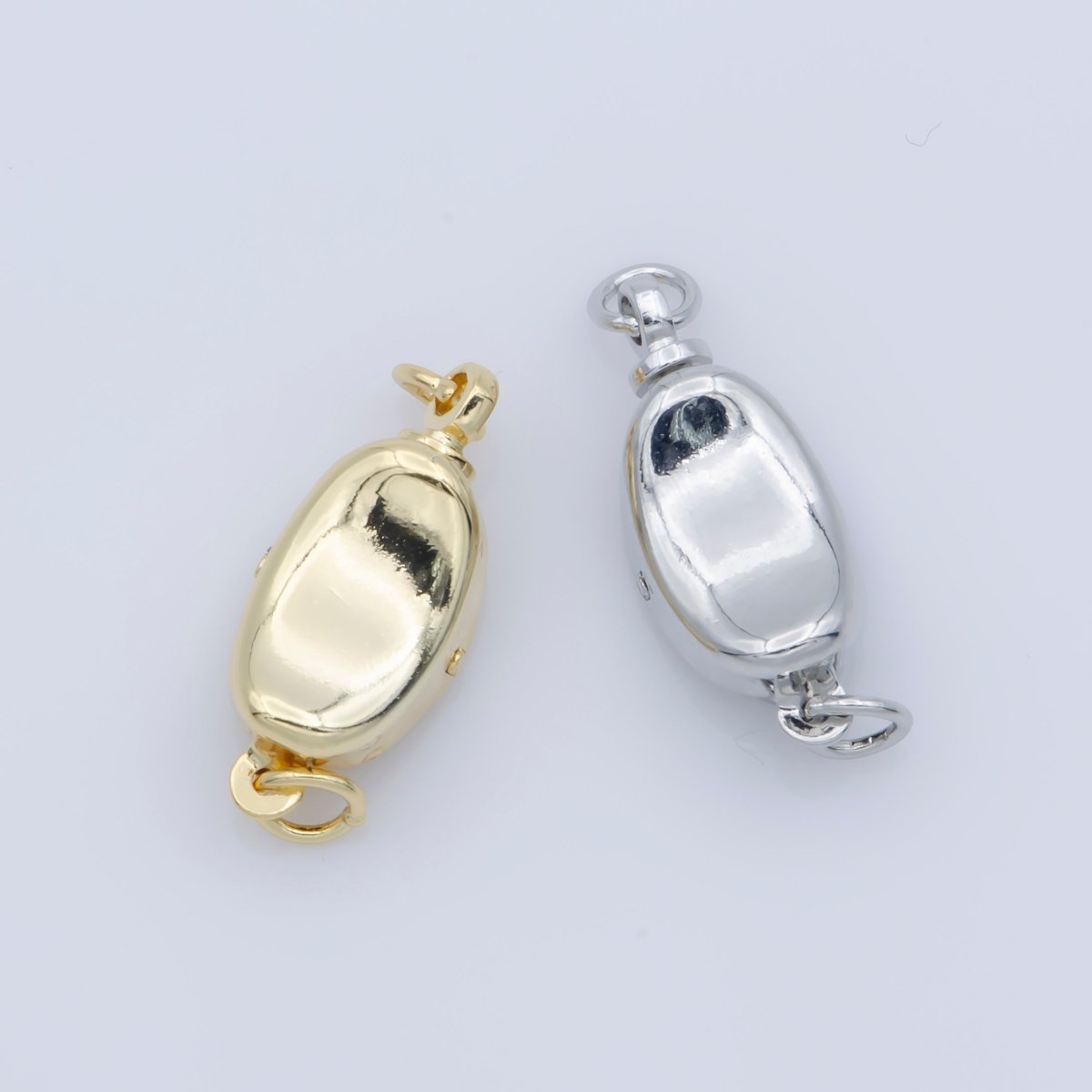 18k gold filled clasps, push in closure clasp jewelry findings for necklace making supply 19x7mm K-036 K-279 - DLUXCA