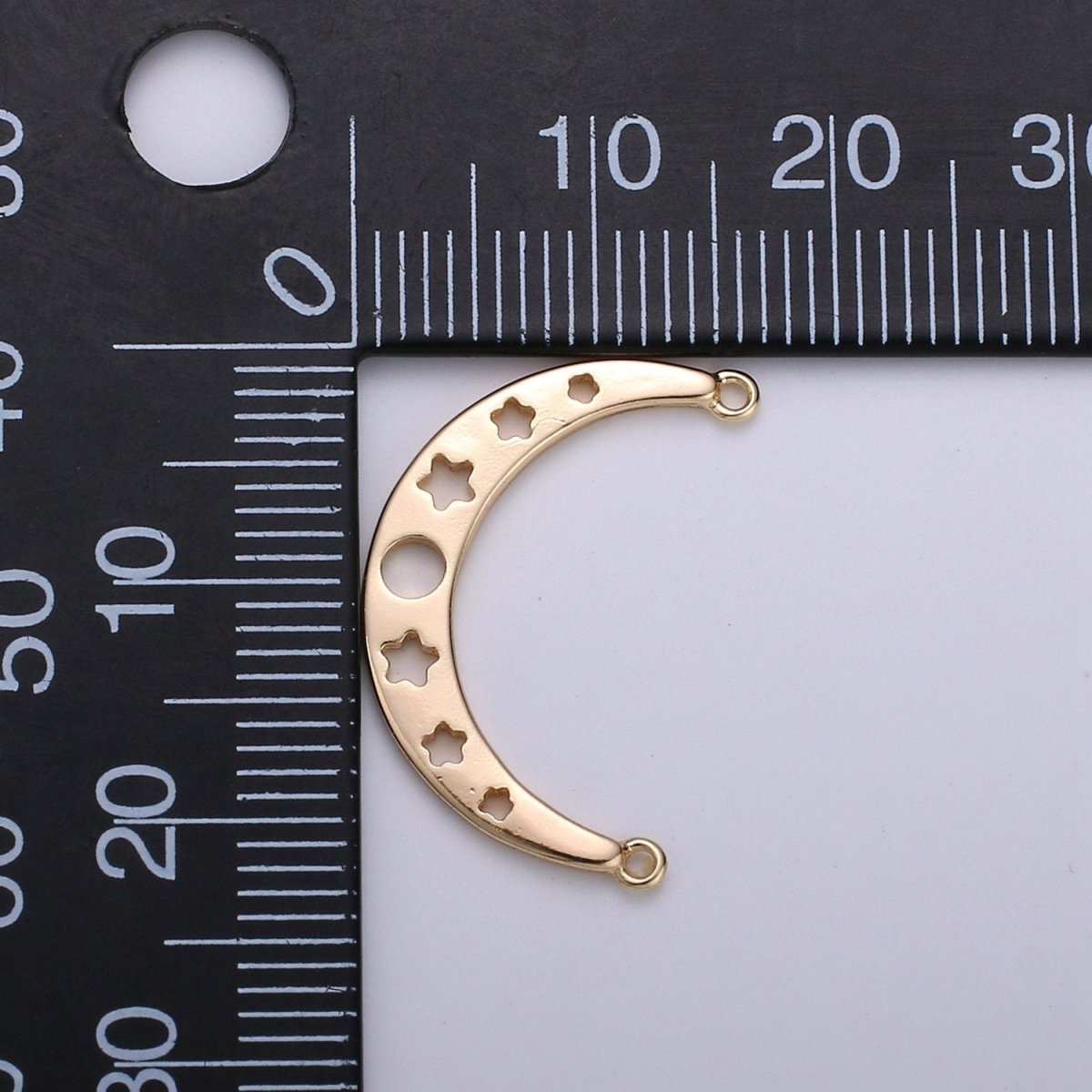 18k Gold Filled Crescent Moon Charm Gold Charm Pendant Minimalist Charm Pendant, Gold Moo Celestial Jewelry F-509 - DLUXCA