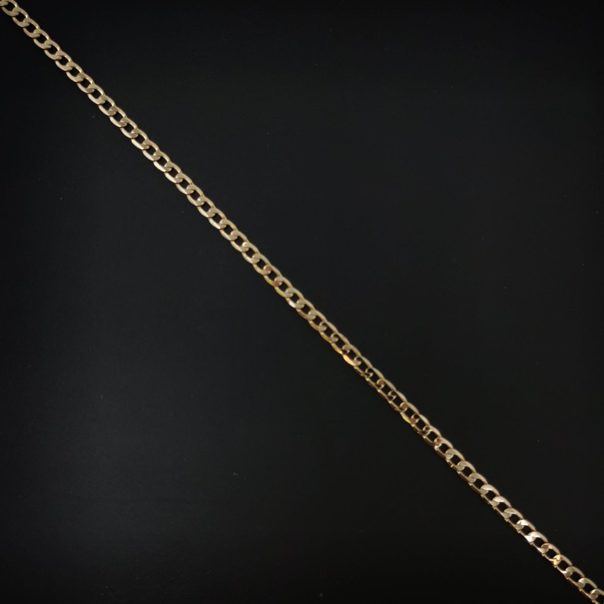 18K Gold Filled Curb Chain Necklace, 17.7 Inches Curb Finished Necklace For Jewelry Making, Dainty 1mm Curb Necklace w/ Lobster Clasps | CN-679 Clearance Pricing - DLUXCA