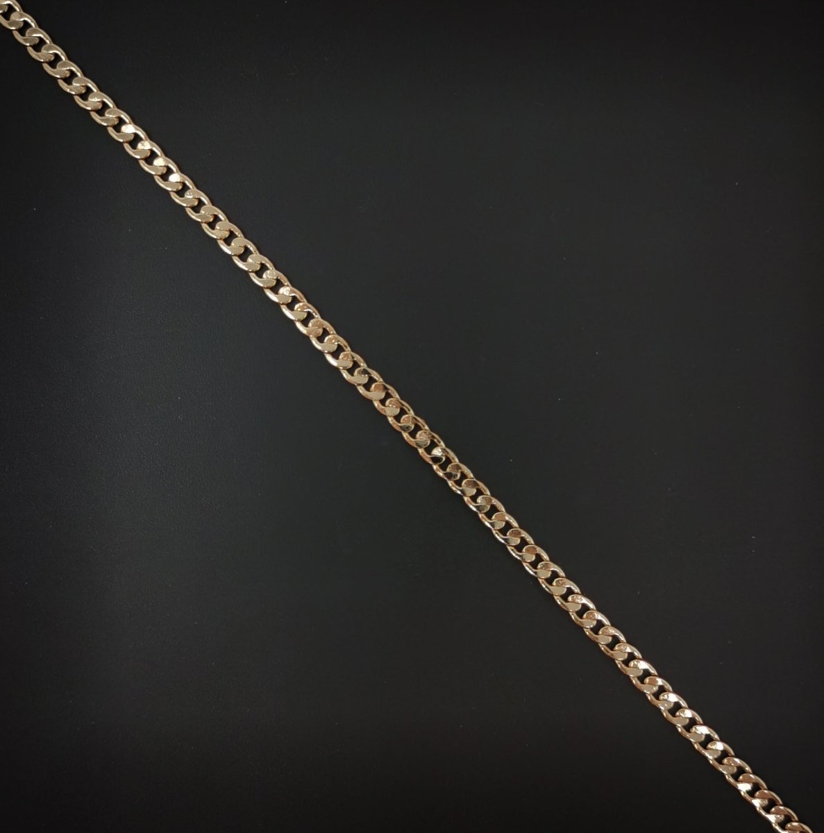 18K Gold Filled Curb Chain Necklace, 19.6 Inches Curb Finished Chain Necklace For Necklace Jewelry Making, 4mm Width Curb Necklace w/ Lobster Clasps | CN-684 Clearance Pricing - DLUXCA