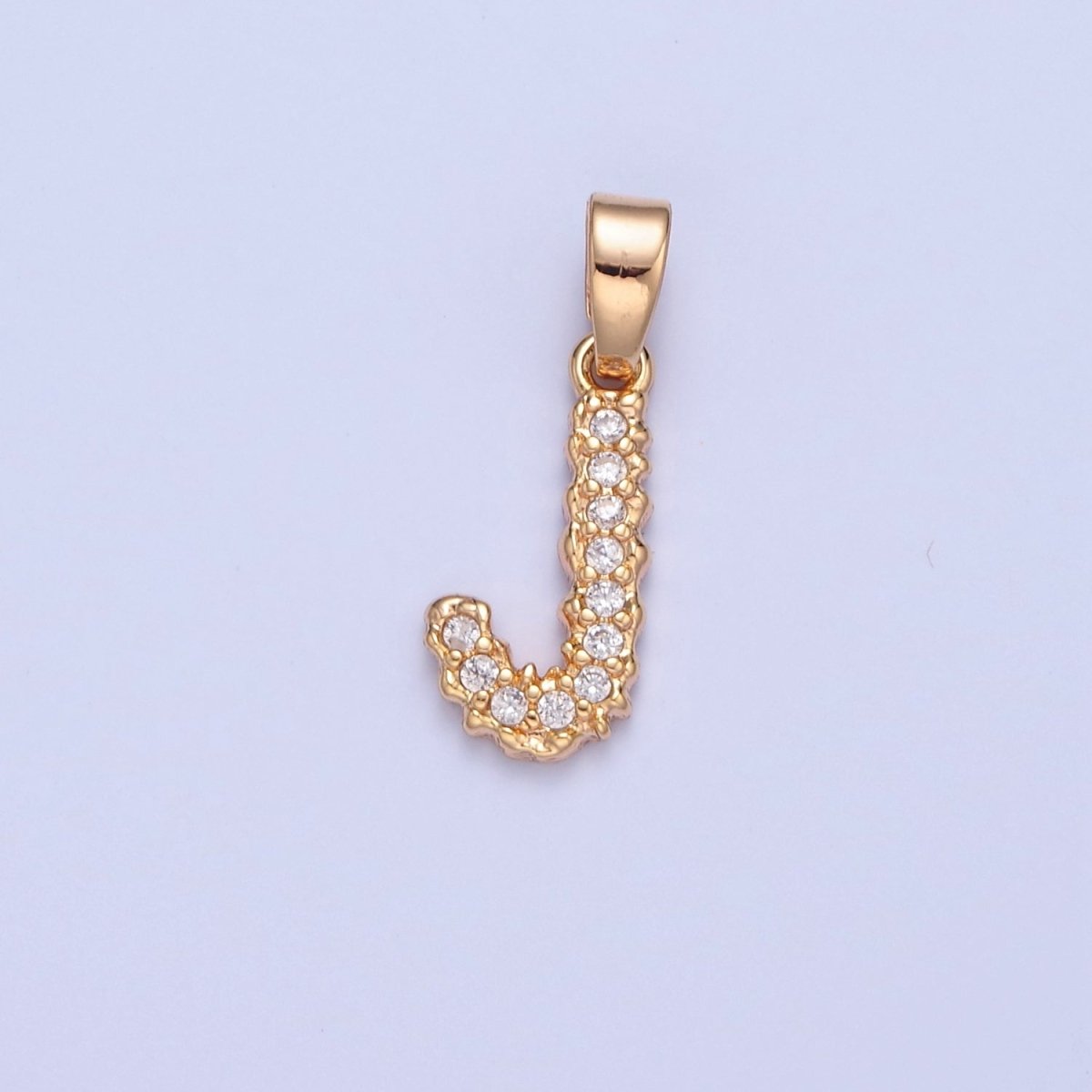 18k Gold Filled CZ Initial, Letter Alphabet Micro Pave charms Dainty Gold Cubic Pendant Charm for Necklace Bracelet Personalized Jewelry W-259~W-284 - DLUXCA