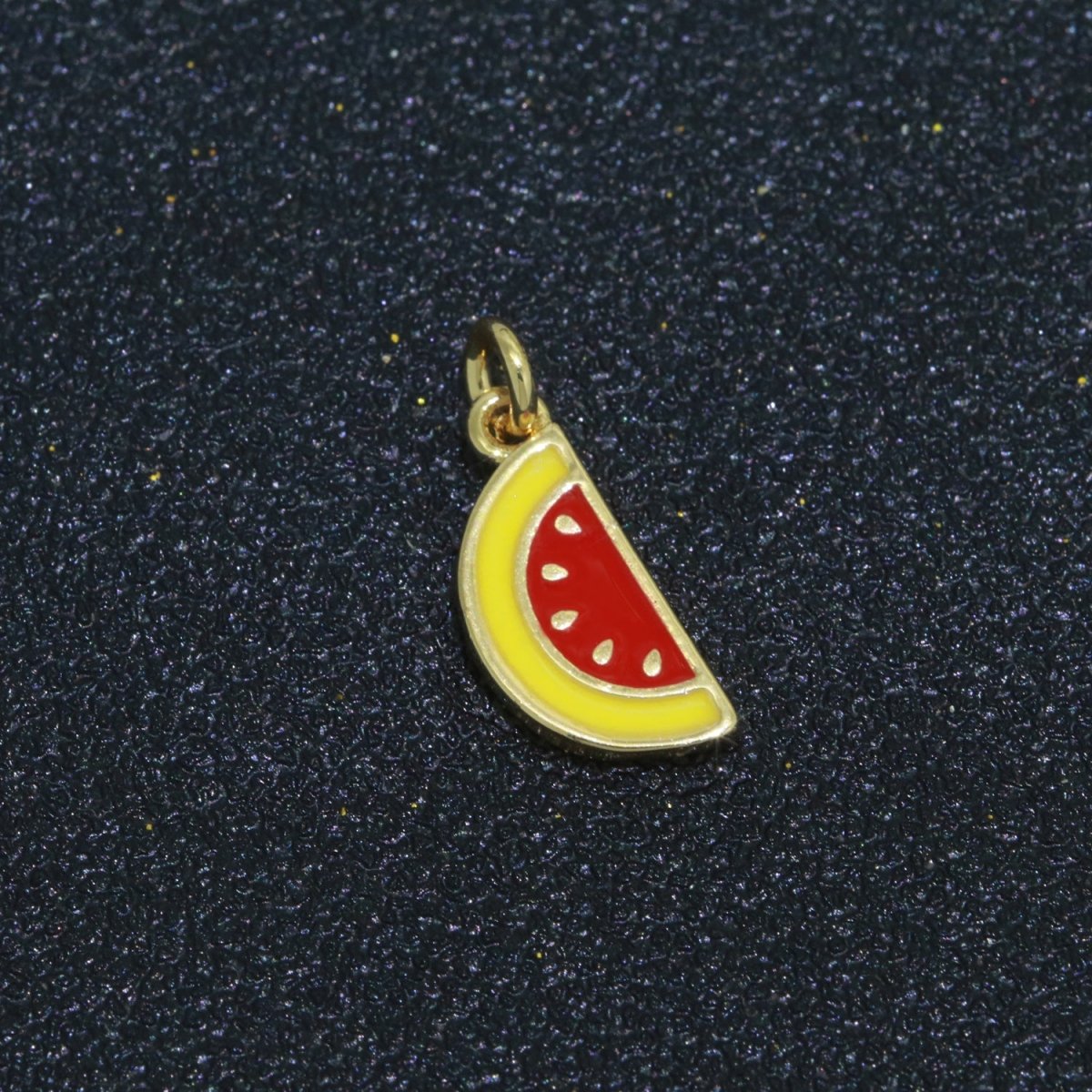18k Gold filled Fruit Charm Mini Watermelon Pendants Enamel Tropical fruit Charm M-696 - M-698 - DLUXCA