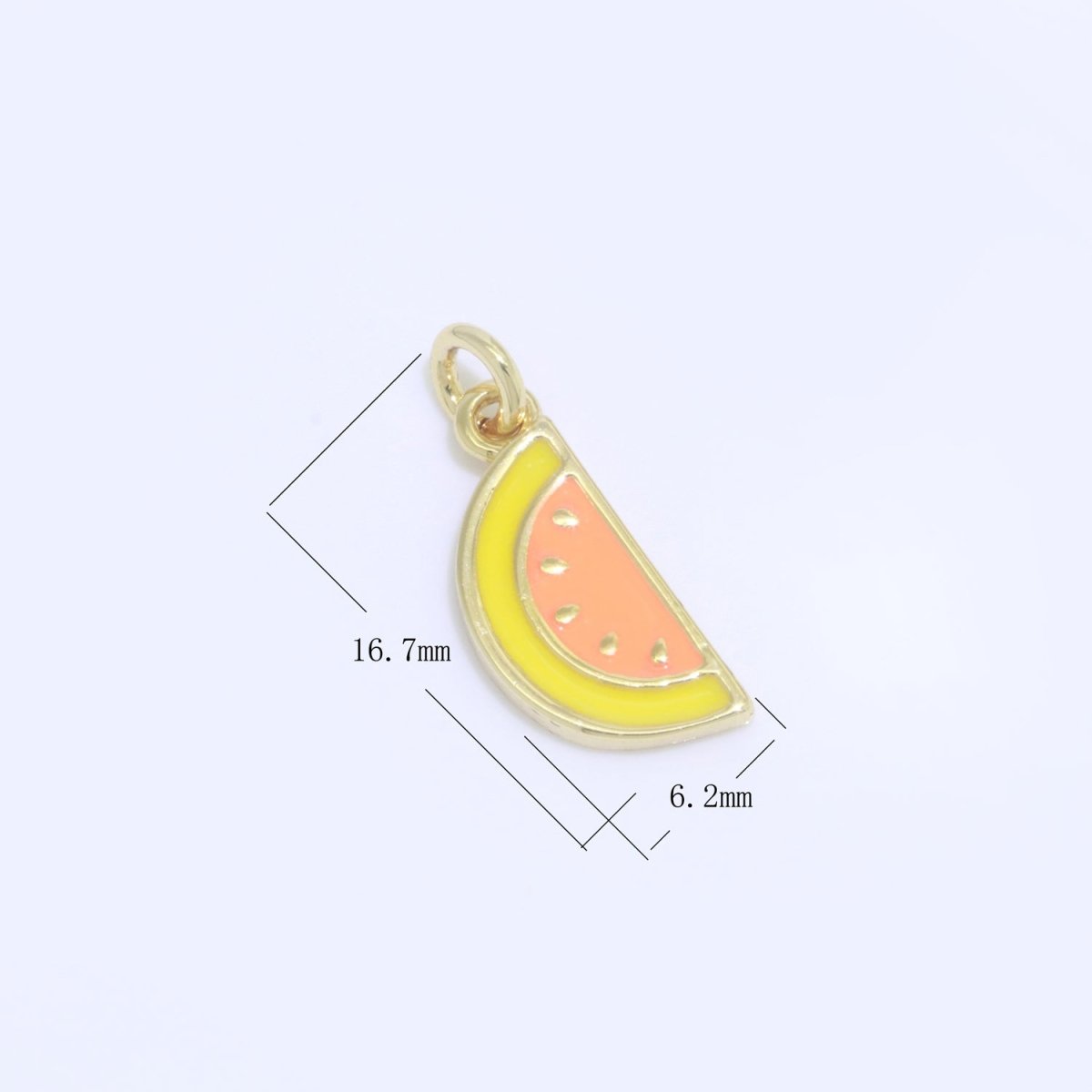 18k Gold filled Fruit Charm Mini Watermelon Pendants Enamel Tropical fruit Charm M-696 - M-698 - DLUXCA