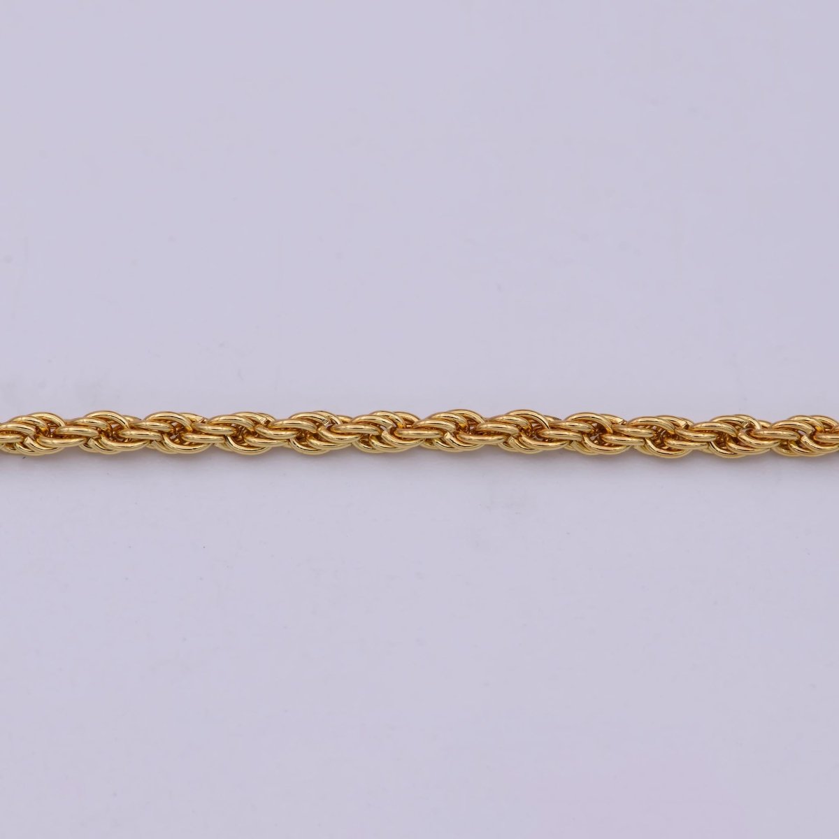 18k Gold Filled Gold Twisted Rope Chain by Yard Chunky Twisted Rope chain for Jewelry Making | ROLL-566 Clearance Pricing - DLUXCA