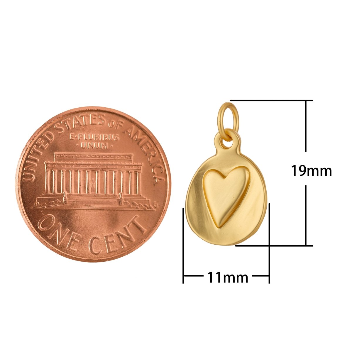 18k Gold FIlled Heart Imprint Circle Medallion Coin Charm Mother Daughter Sisters Best Friend Necklace Bracelet Earring Pendant C-483 - DLUXCA