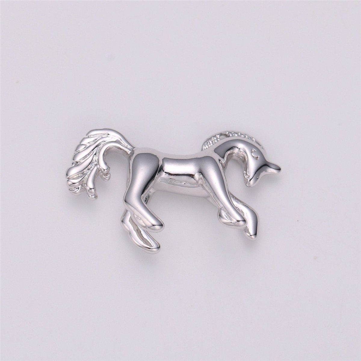 18k gold Filled horse charms, stallion charm, gold horse pendants, horse jewelry, animal charms, Horse equestrian jewelry 3D Charm, C-527 - DLUXCA