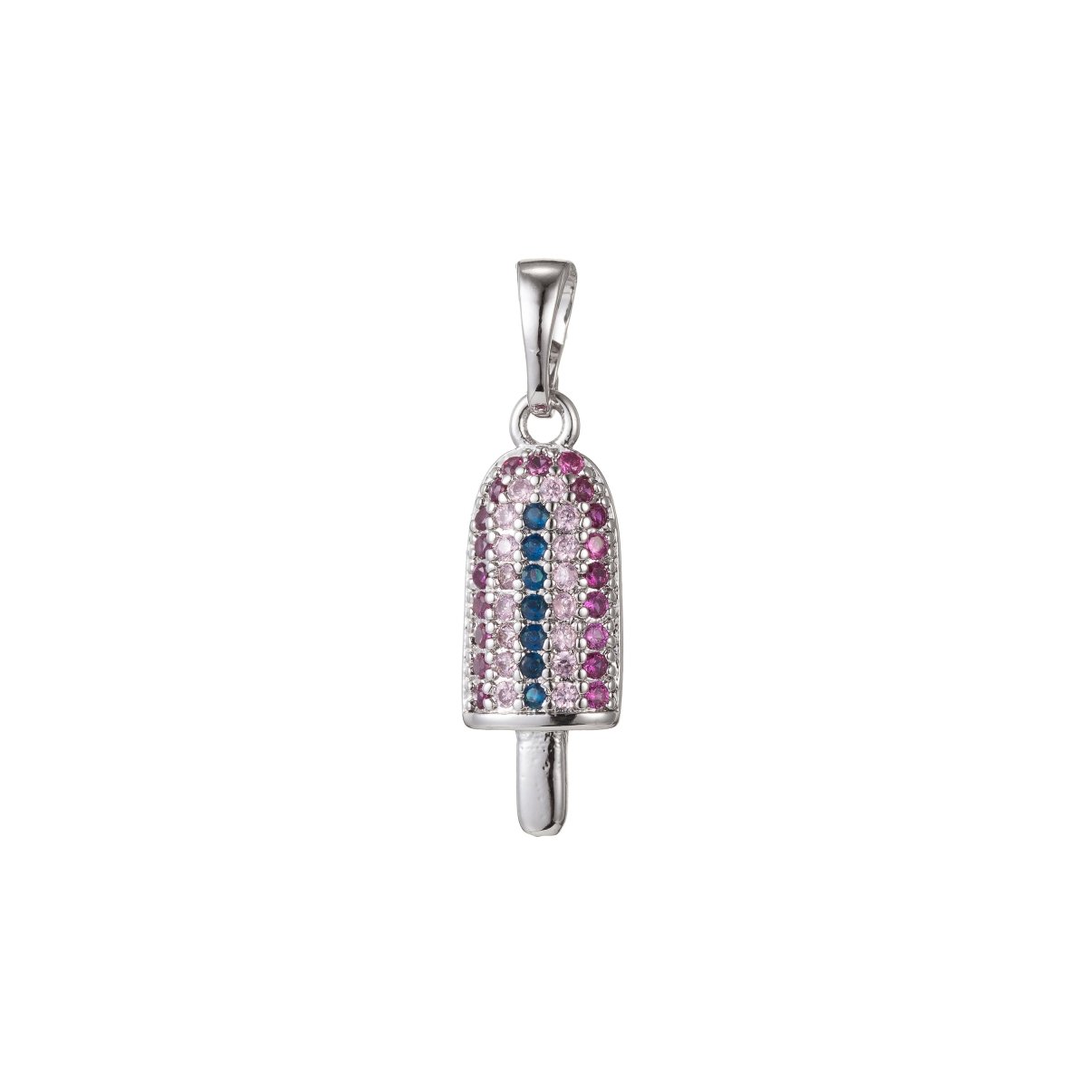 18k Gold Filled Micro Pave CZ Popsicle Pendant Charm, Ice Pop Pendant Charm, Gold Filled Desert Pendant, For DIY Jewelry Making I-429 I-472 - DLUXCA