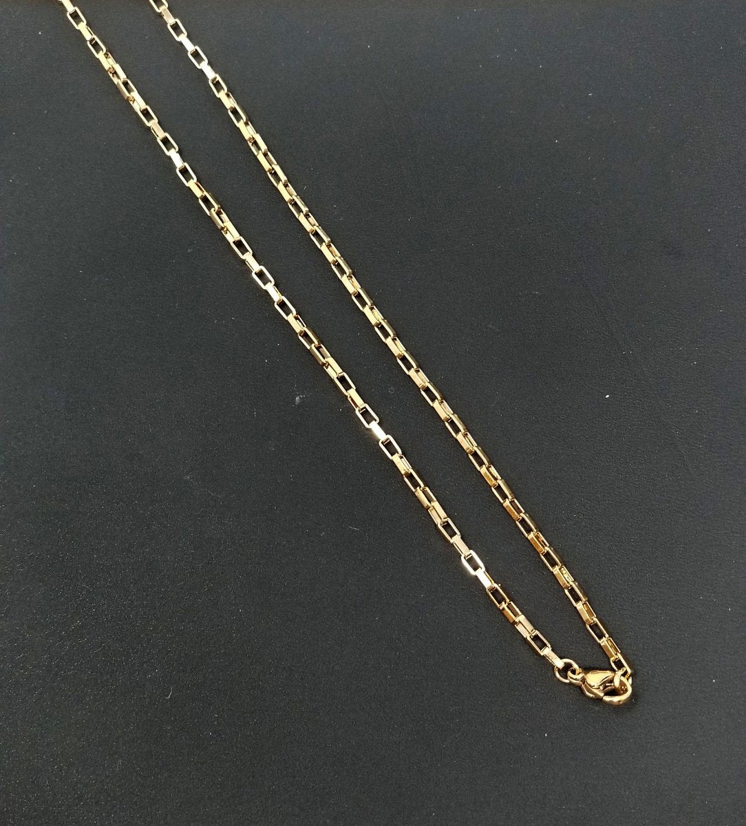 18K Gold Filled Necklace - Cable Necklace - Dainty Gold Cable Rolo Chain Layering Necklace 1mm 20 inch ready to wear chain w/ Lobster Clasp | CN-266 - DLUXCA