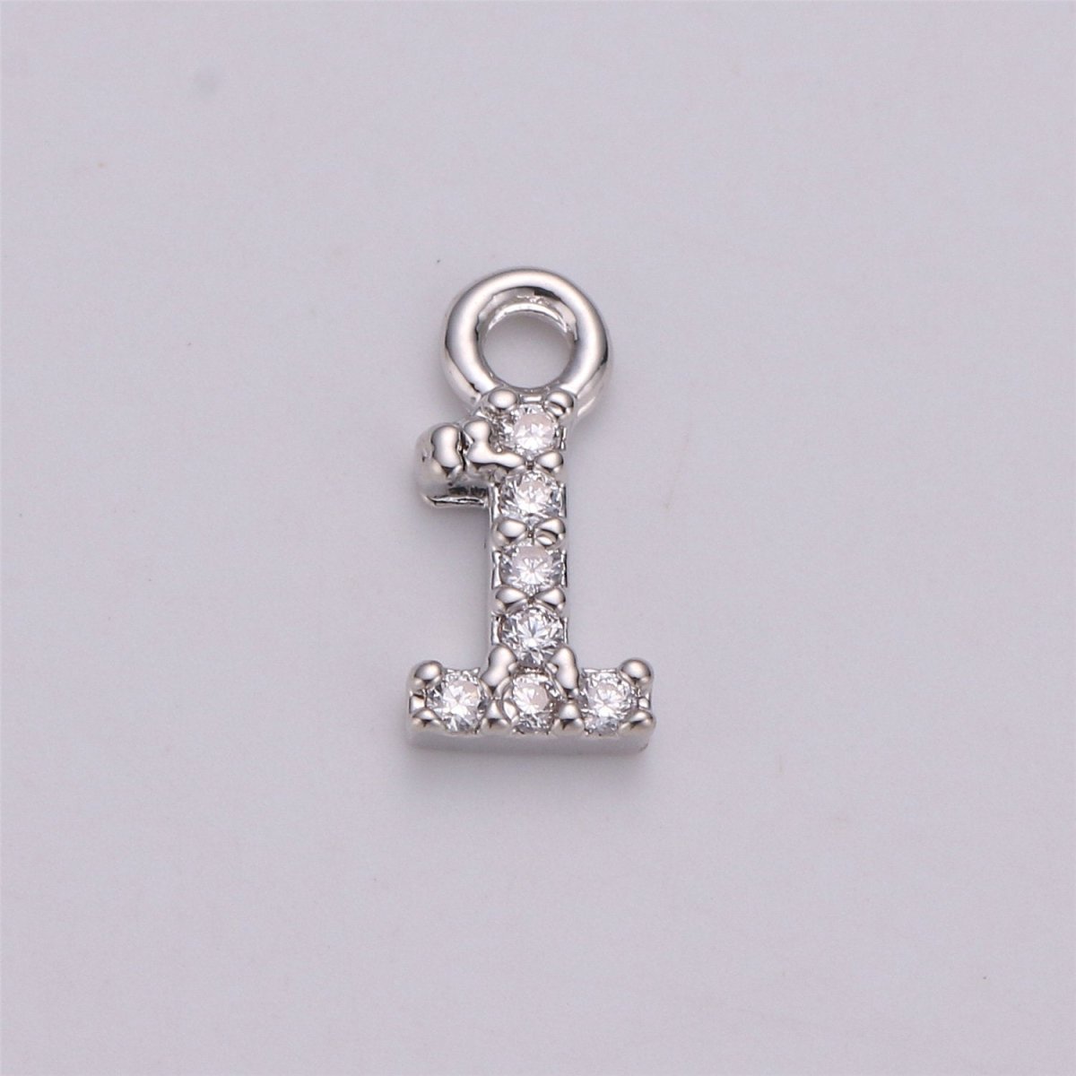 18K Gold Filled Number Charm Micro Pave numbers Gold arabic numerals charms for Bracelet Necklace Earring Charm Jewelry Making Supply M-021-M-042 - DLUXCA