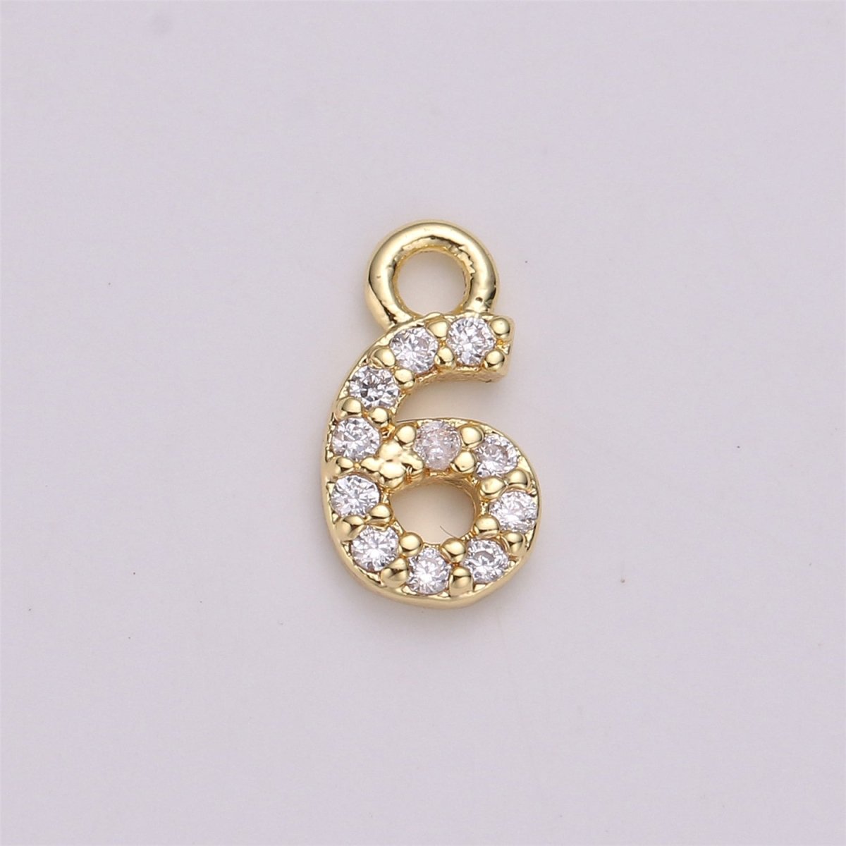 18K Gold Filled Number Charm Micro Pave numbers Gold arabic numerals charms for Bracelet Necklace Earring Charm Jewelry Making Supply M-021-M-042 - DLUXCA