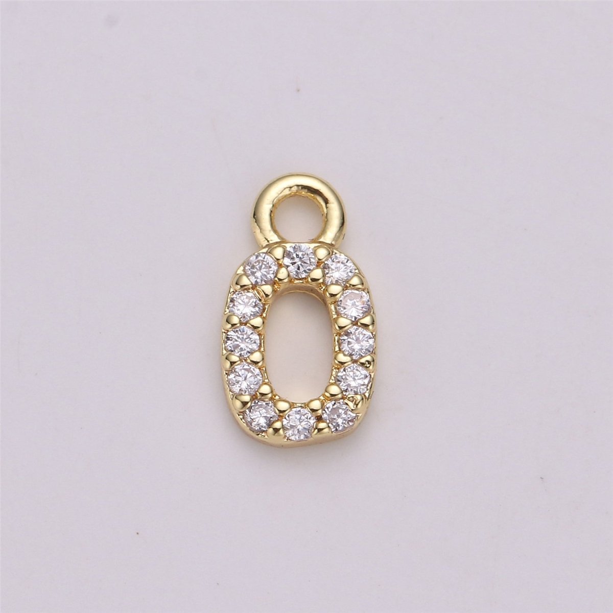 18K Gold Filled Number Charm Micro Pave numbers Gold arabic numerals charms for Bracelet Necklace Earring Charm Jewelry Making Supply M-021-M-042 - DLUXCA