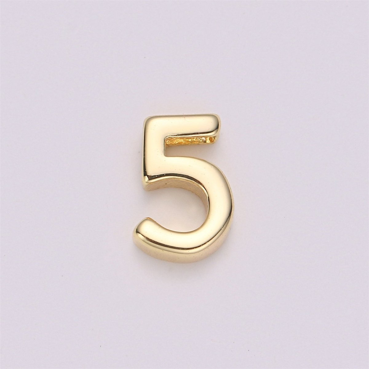 18k Gold Filled Number Charms With 1.5mm Open Sides, Lucky number set for necklace jewelry bracelet making Supply Slide Letter Pendant - DLUXCA