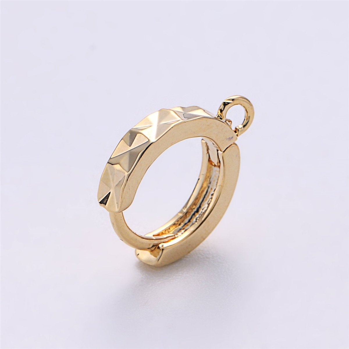 18k Gold Filled one touch w/ open link Lever back earring making, 12x15 mm, Nickel free Lead Free for Earring Charm Making Findings K-054 K-070 K-106 - DLUXCA