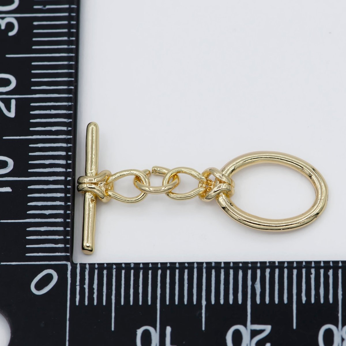 18K Gold Filled Oval Toggle Clasp DIY Jewelry Making For Necklace Bracelet Anklet L-309 - DLUXCA