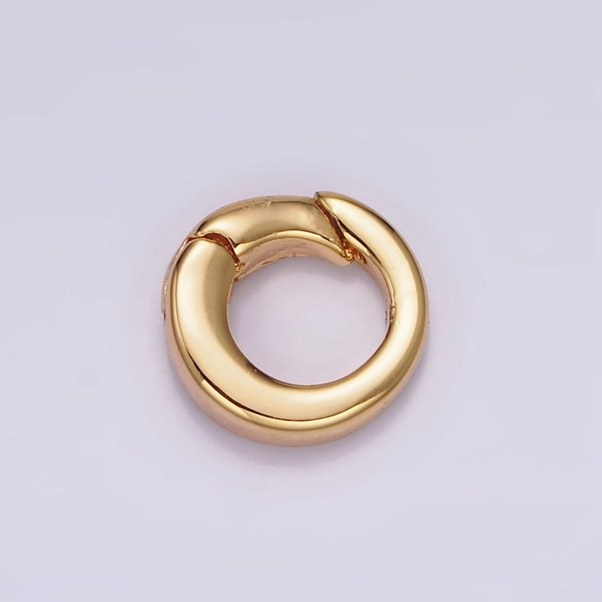 18K Gold Filled Push Gate Ring Charm Holder Bail for Charm Jewelry Kit Supplies For DIY Jewelry Making | Z-492 - Z-497 - DLUXCA