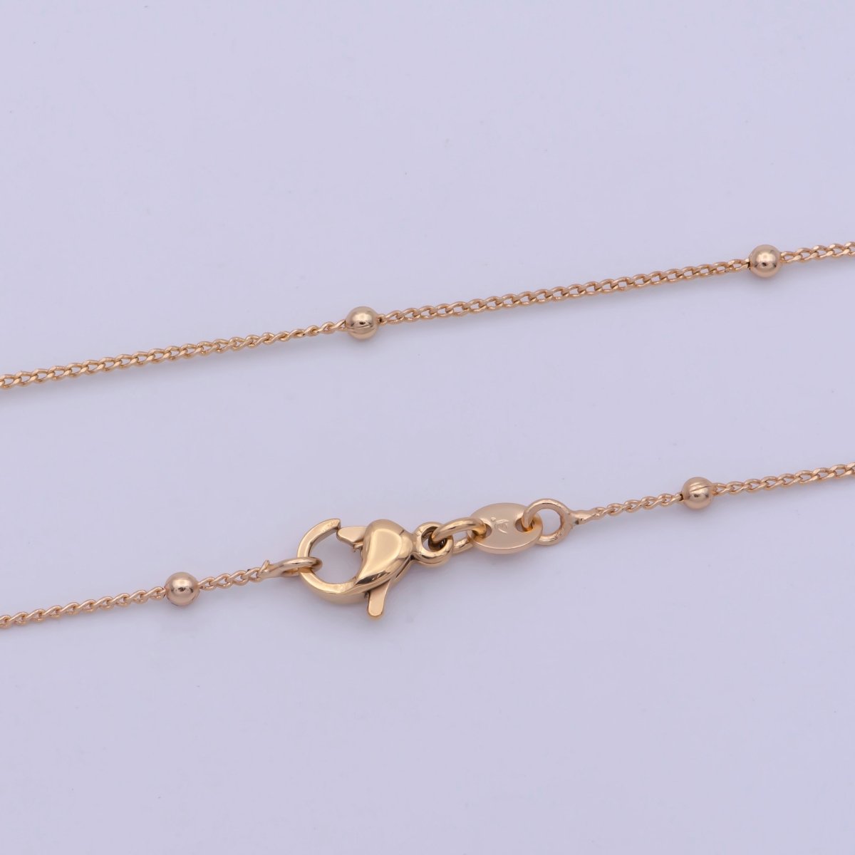 18K Gold Filled Satellite Chain, 0.9mm Gold Ball Chain 18 Inches Ready To Wear Necklace w/ Lobster Clasps | WA-477 Clearance Pricing - DLUXCA