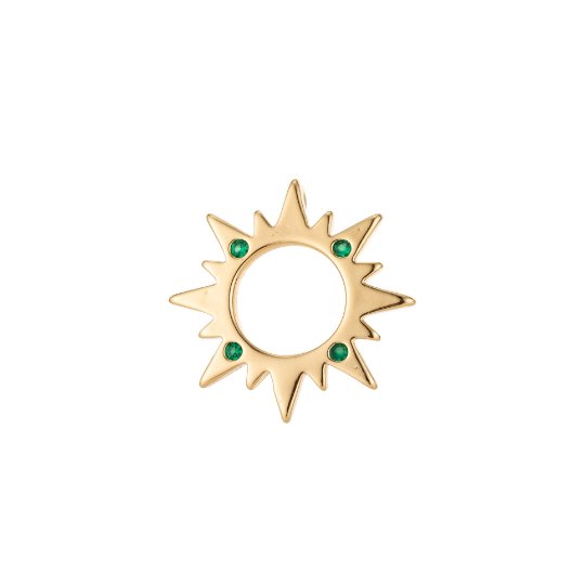 18k Gold Filled Sun Charm Pendant, Dainty Sun Burst Pendant SunBurst Necklace Earring Charm Pendant, SUPP-57-59/K-57-59 - DLUXCA