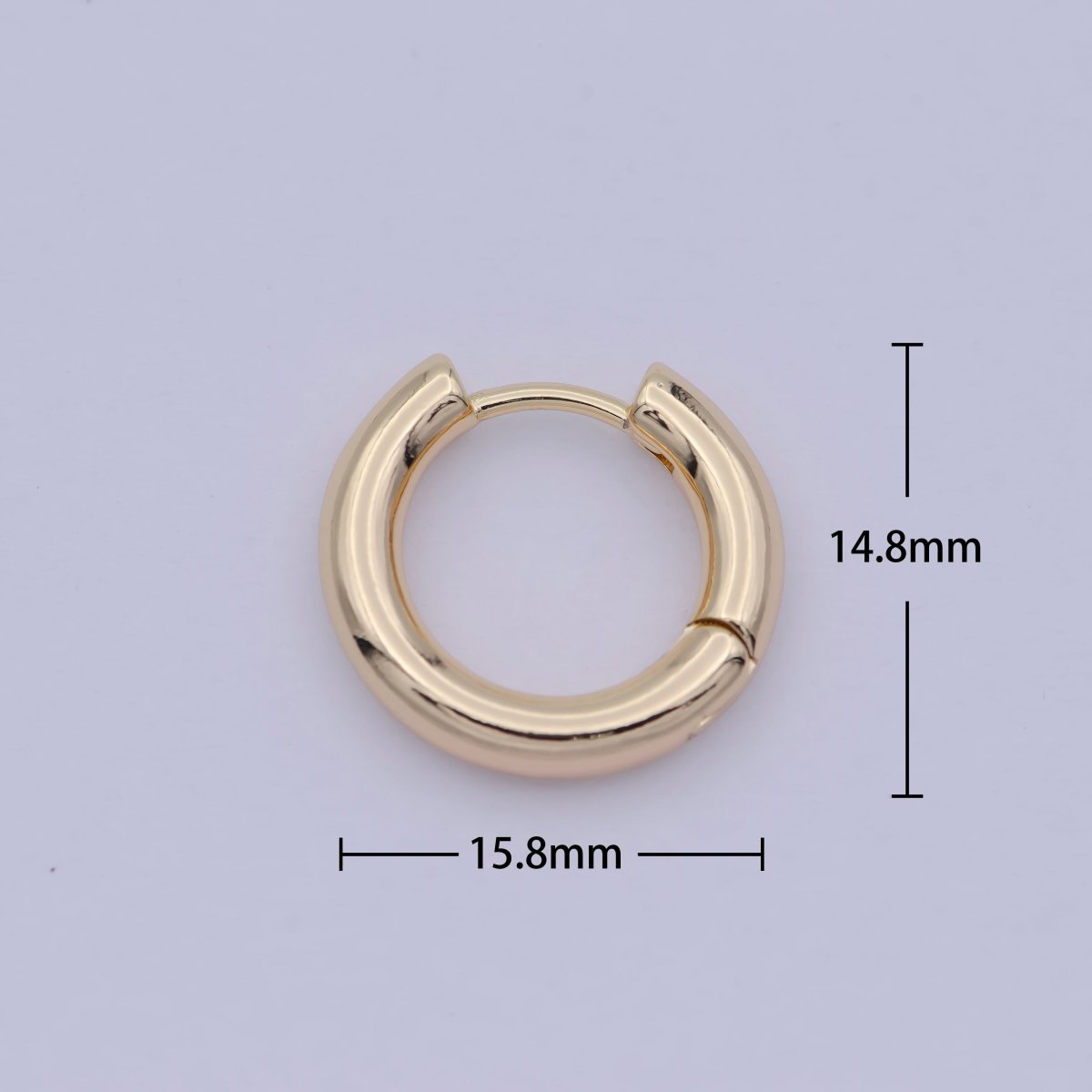 18k Gold Filled Thin Mini Ear Huggie Hoop Earrings, GOLD cartilage hoops Earring Hypoallergenic T-242 - DLUXCA